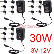 30W AC Adapter DC 3V 4.5V 5V 6V 7.5V 9V 12V 1A 2A 2.5A Adjustable Voltage Power USB 2500mA Universal Supply Charger