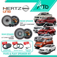 [Hertz x Nissan] X165 K165 6.5" Component Speaker 2-Way Coaxial Uno Series car speaker kereta Almera Navara Livina Teana