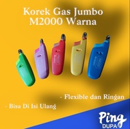 Korek Gas BBQ Lighter M2000 Jumbo Aneka Warna Bisa Diisi Ulang