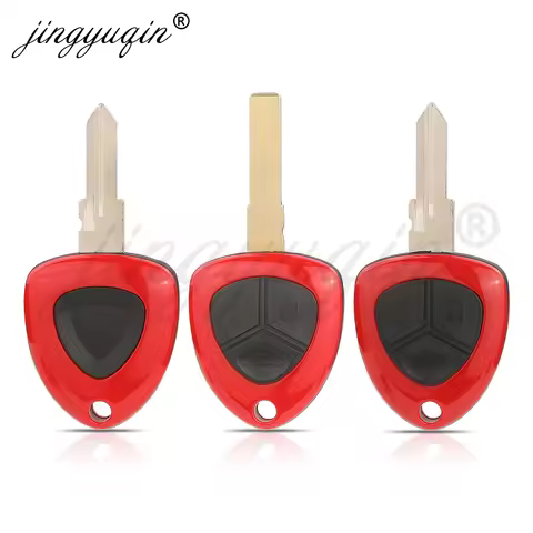 jingyuqin for Ferrari 458 F430 612 Key Shell 1/3 Button Uncut Blank Blade Smart Remote Key Cover Cas