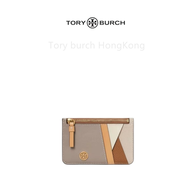 [Tory Burch Hong Kong] Tory Burch New Fashion Card Holder Versatile Simple Sweet Fashion Genuine Leather Durable Gift Box