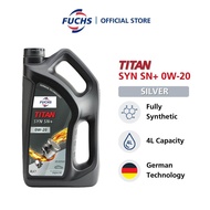 Titan SYN SN+ SAE 0W20 Fully Synthetic Engine Oil 4L with LSPI Prevention Automotive Car Oil