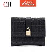 CH Women's Short Wallet with Embossed PU Leather Card Holder, Multi-Slot Mini Wallet, Compact and St