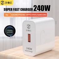 ZHIKE Adaptor Charger US Plug Fast DC Charging Converge Power Adapter 240 Watts