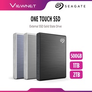 SEAGATE ONE TOUCH SSD PORTABLE SSD EXTERNAL SOLID STATE DRIVE WITH RESCUE DATA RECOVERY - 500GB / 1T