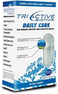 Essential Source TriActive Biotics Daily Care - Probiotics, Prebiotic Blend with 6 Billion CFU - Digestive Enzymes Supplement for Men &amp; Women - Helps Support Gut Health, Immune Defense - 30 Capsules
