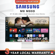 Samsung M8 M80D | 32" 4K UHD | USB-C | Height Adjustable | Smart Monitor (LS32DM801UEXXS)