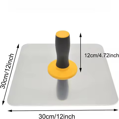 Aluminum Plaster Hawk Mortar Board Holder with Ergonomics Handle, Finishing Plastering Tool for Ceme