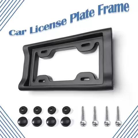 EVA Material License Plate Frame Crashproof Design Black Color License Plate Holder Protective Anti-