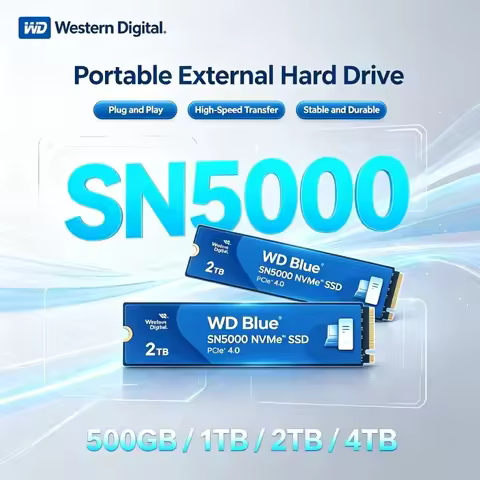 WD Blue SN5000 Western Digital PCIe Gen4 M.2 2280 NVMe Internal SSD 1T 2T Fast Storage Drive For Lap