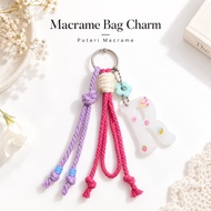 | Bag Charm Initials Name | Bag Charm LETTER | Name Charm Bag | Custom Name Charm Bag | Macrame Char