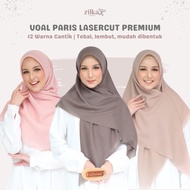 Terlaris VOAL PARIS LASERCUT PREMIUM / Hijab Segi Empat / Krudung