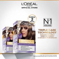 LOreal Paris Excellence Ash Supreme #7.17 Matt Ash Hair Color Twinpack (Cat Rambut LOreal)