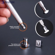 OKCATZONE 36pcs Leather Alphabet Number Punch Set 3.5mm /6.5mm Interchangeable Head Stamping Tool fo