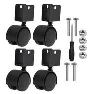 PATIKIL 2" Swivel Caster with 0.98" U Bracket, 4 Pack 360° Rotation Swivel No Noise Wheel Total Load