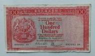 892892天秤號碼-匯豐銀行1977年100元（胭脂紅）一張上品VF（892892 XA）
