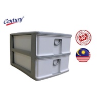 Century Mini Drawer A4 2 TIER Drawer Desk Organzer Mini Rack Rak Kecil 2 TINGKAT Rak A4 Rack Storage