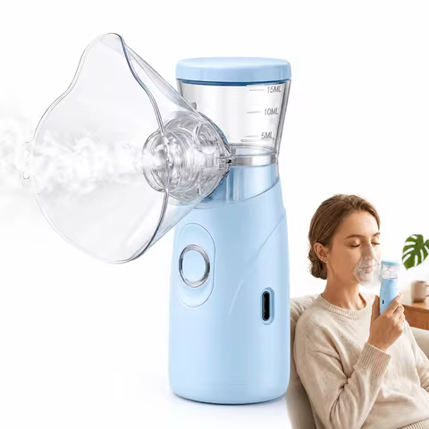 Rechargeable Handheld Mesh Nebulizer for Adults Children Portable Inhaler Machine 15ml Cup Ultra Fin