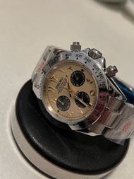 Seiko Mod Watch ⌚️ 計時腕錶 型格阿拉伯字復古黃面 Daytona