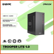 ◲ ✲ EasyPC |Ovation Trooper Lite 1.0 Micro ATX PC Case with 700w PSU Black