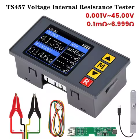 Ts457 4 Line Method Dc5v Battery Voltage Internal Resistance Tester- Battery Voltage Tester/digital 