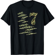 Camo Military Number 7 Year Old Soldier Camouflage T-Shirt