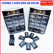 Combo of 3 Black Pencil Eraser 4B E300 Gstar, Clean Pencil Eraser with Less Dust for Elementary Scho