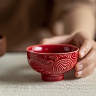 Household Anti-Scalding Tea Cup Ceramic Retro Master Cup Kung Fu Tea Cup Personal Cup Tea Cup Tea Ro