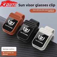 Toyota Alphard Car Glasses Storage Clip Sun Visor Sunglasses Holder & Receipt Organizer For Alphard 