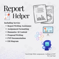 ⚡ Fast Service | Professional Report Writing Service | Assignment Formatting & Humanize Helper | FYP