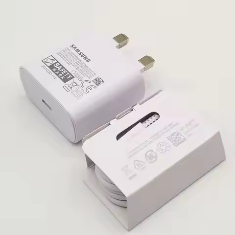 For Samsung 25w UK Plug Super Fast Charge Charger Adapter TypeC Cable for Galaxy Z Flip Fold 6 5 4 3