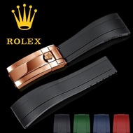 Rolex Rubber Watch Strap Daytona Black Blue Green Water Ghost Yacht Famous Official Original Green N