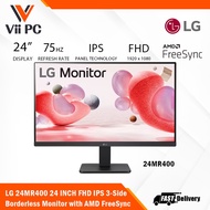 LG 24MR400-B/24MR400 24 Inch FHD IPS 3-Side Borderless Monitor with FreeSync