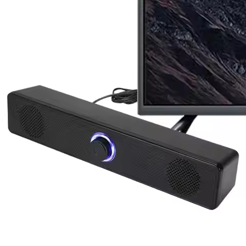 Wired Stereo Desktop Speakers Portable Mini Stereo Sound Bar Surround Computer Soundbar for TV PC La