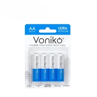 ของแท้ VONIKO ถ่านพรีเมี่ยมอัลคาไลน์ LR6 AA 1.5 โวลต์ (4 ก้อน/แพ็ก)