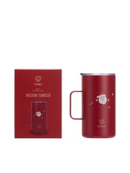 Tora แก้วน้ำสุญญากาศ สแตนเลส เก็บความร้อนเย็น พร้อมหูหิ้ว X-Mas 2025 ขนาด 620 มล. สีเบอร์กันดี