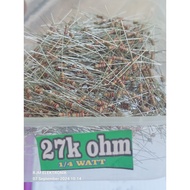 10 pcs resistors 1/4 watt value 27k ohm