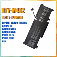 BTY-M492 Laptop Battery for MSI BRAVO 15 B5DD Katana GF66 12UGS 11UC GF76 11SC 11UE SWORD 17 A11UD P