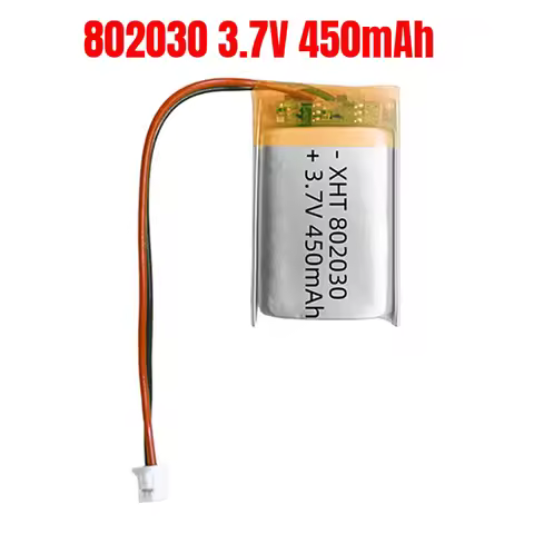 802030 3.7V Lithium Battery Li Po Battery 450mAh Lipo Rechargeable Li Polymer Batteries for Tracker 