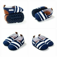 Blue striped walking shoes. Prewalker Shoes