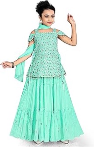 Kids Indian Dress for Girls Lehenga Choli, Handwork Embriodery