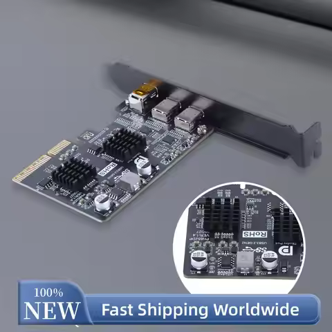 PCI-E X4 X8 X16 To Type-C Expansion Card 10Gbps PCIe to USB 3.2 Gen2 DP Video Output Adapter Card fo