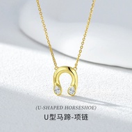 Timeswind Thời Trang S925 bạc hình chữ U Zircon móng ngựa Mặt dây chuyền cho vòng cổ nữ