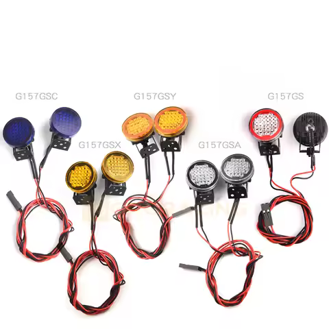 Round Spotlight Front Bumper Auxiliary Illumination for 1/8 1/10 1/18 RC Crawler Car Traxxas TRX4 TR