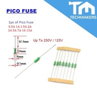 1pc of Pico Fuse FastBlow Axial Fuse 0.5A 1A 1.5A 2A 3A 5A 10A 15A 250V/125V Resistor Shape Protecti
