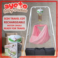 AYOTO SC04 Baby Spring Cot With Rechargeable Motor Cradle (Buaian Bayi Mudah Alih | Ayoto Unique Mot
