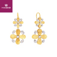 HABIB Oro Italia 916 Yellow and White Gold Earring GE74230523(YW)-BI