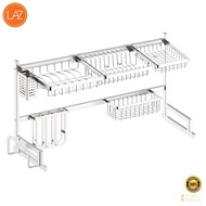 ชั้นวางจานสเตนเลสคร่อมซิงค์พร้อมอุปกรณ์ Dante KASSA HOME รุ่น 20024SSS ขนาด 85 ซม. สีเงิน   ฿฿฿ ฿฿฿ 