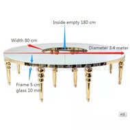 Foshan Source Stainless Steel Wedding Table Banquet Event Furniture Foreign Wedding Party Table Chai