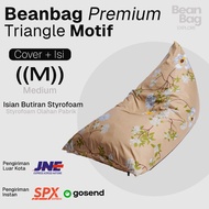 KATUN Medium Triangle Bean Bag Plus Cotton Filling - Cheap Bean Bag - Adult Bean Bag - Minimalist So